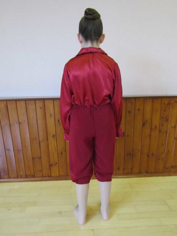 Child Burgundy Victorian shirt and trousers