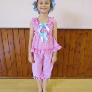 Child seaside gingham top and bottoms